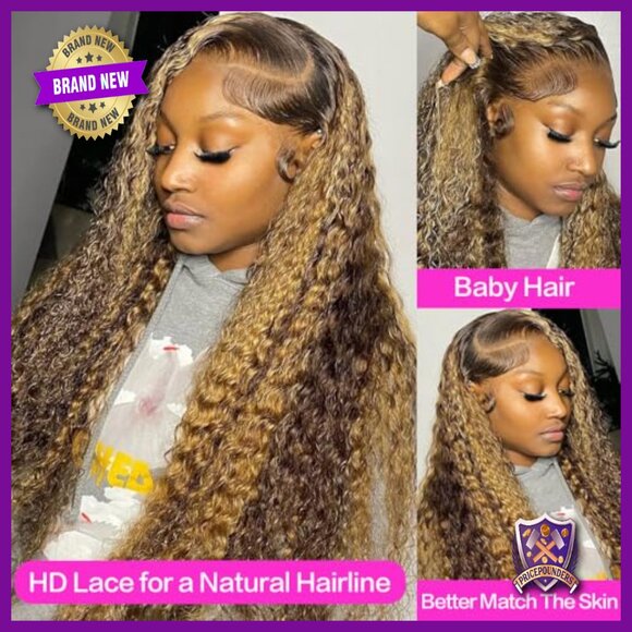 30 Inch Human Hair Lace Front Wig Glueless Deep Wave Bohemian Style main image 6